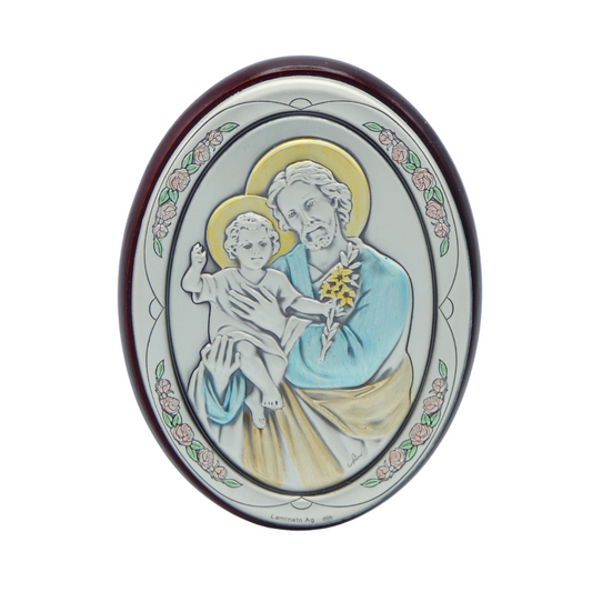 Colored Silver Image of St. Joseph