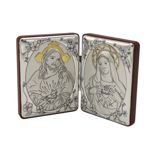 Colored Folding Silver Image of the Two Hearts