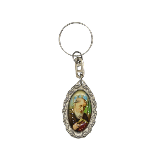 Colored St. Benedict Keychain