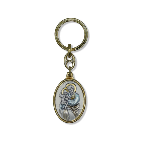 Colored St. Joseph Keychain