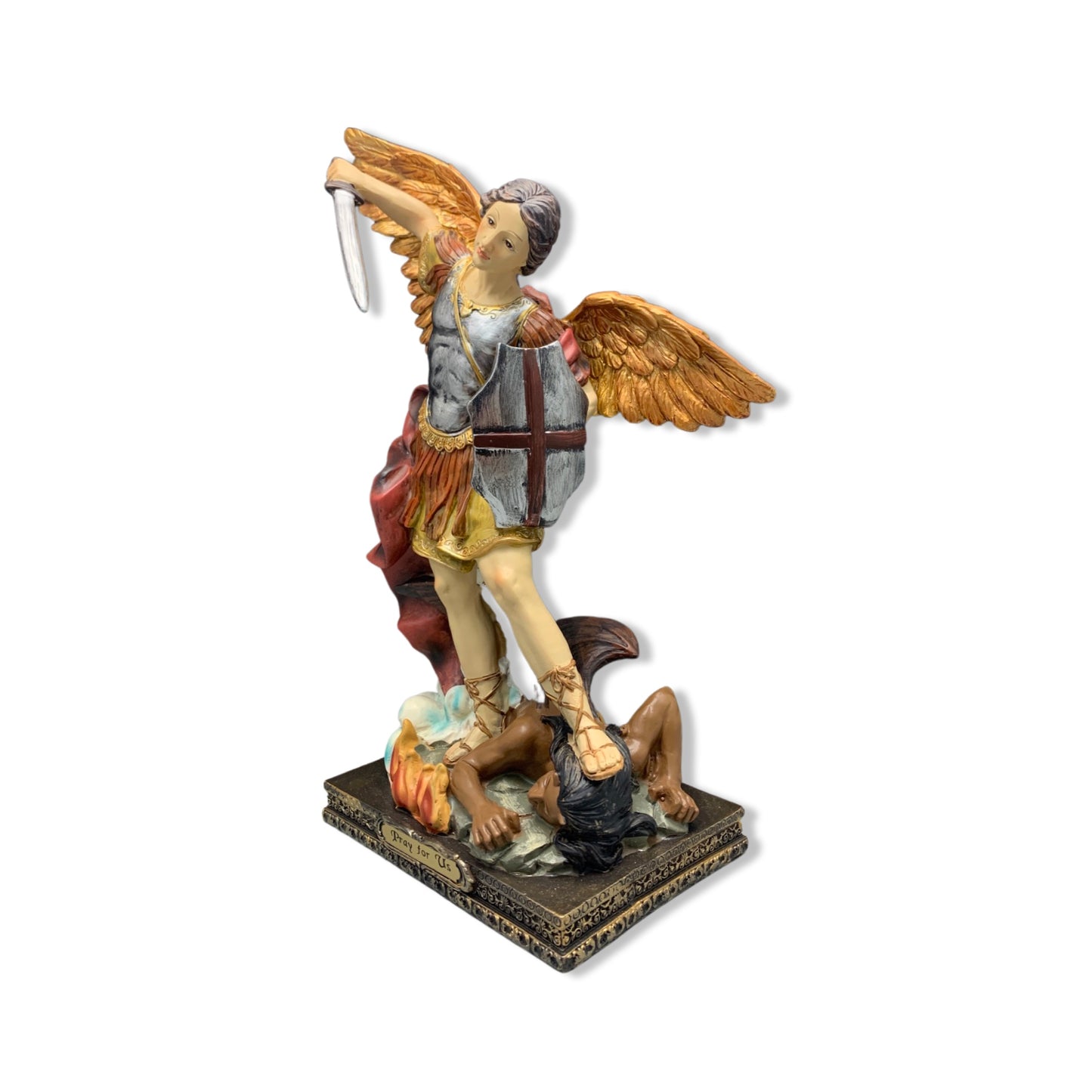 Colored St. Michael Statue