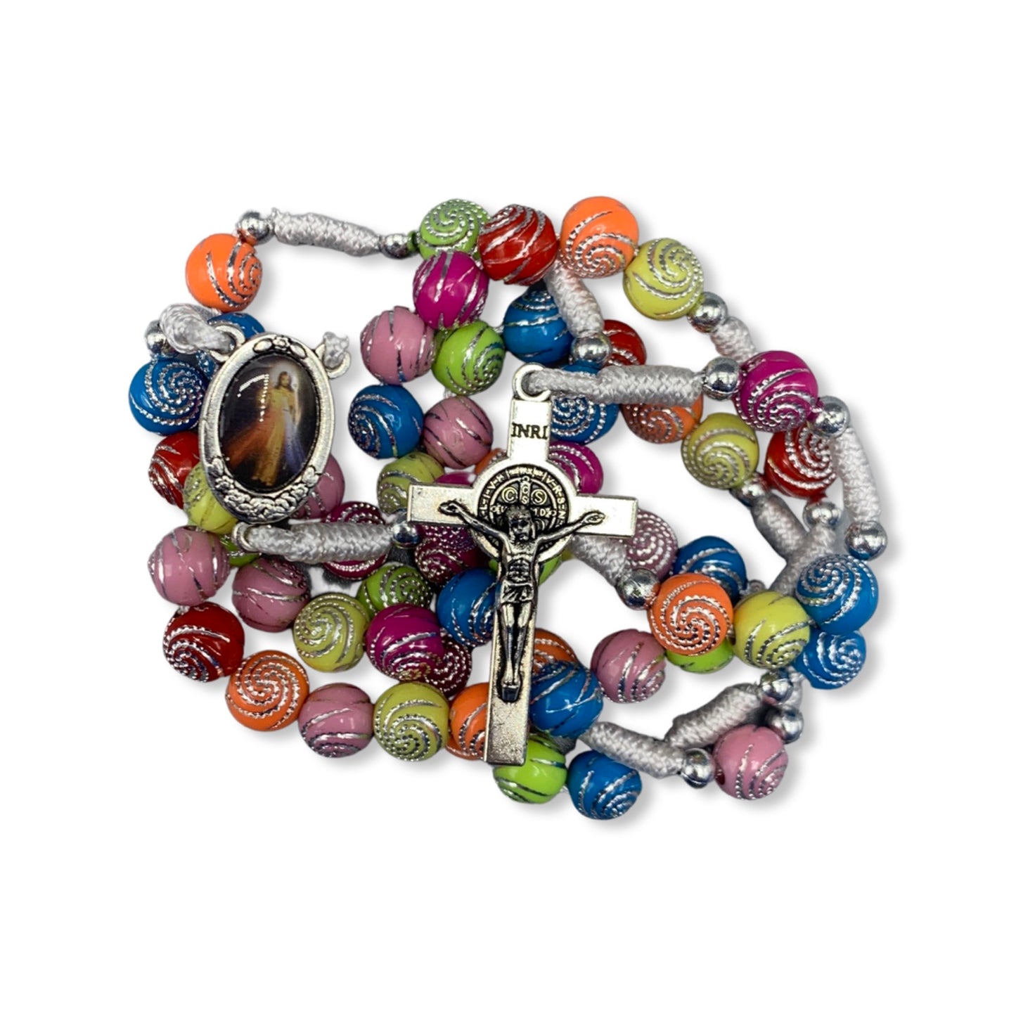 Colorful Queen of Peace Rosary
