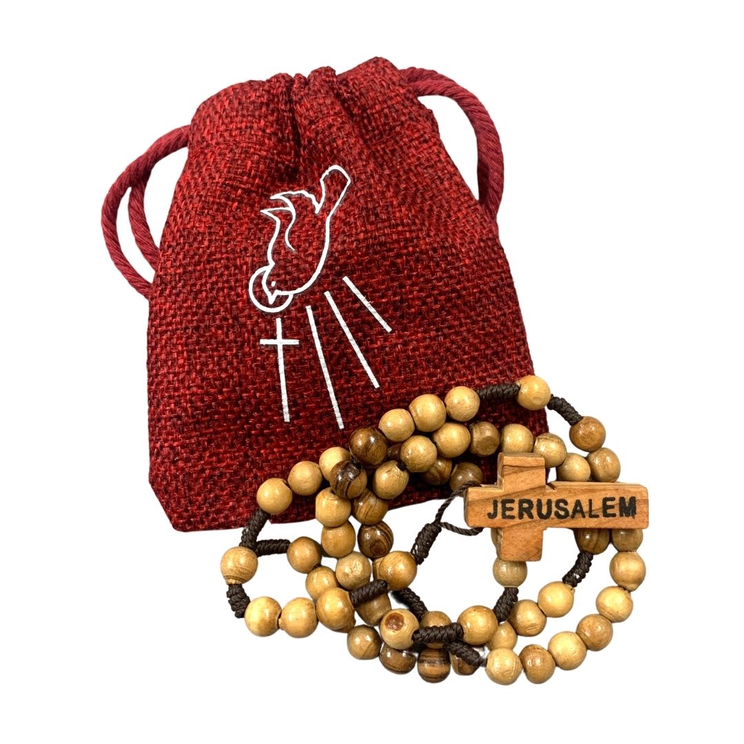 Confirmation Pouch with Holy Land Rosary
