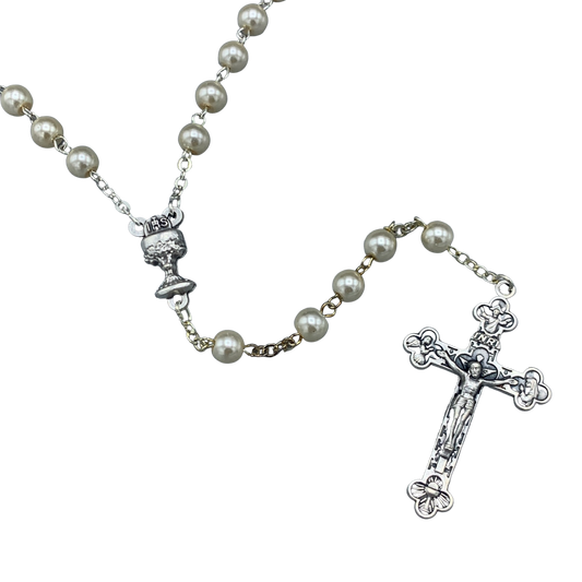 Pearl First Communion Rosary