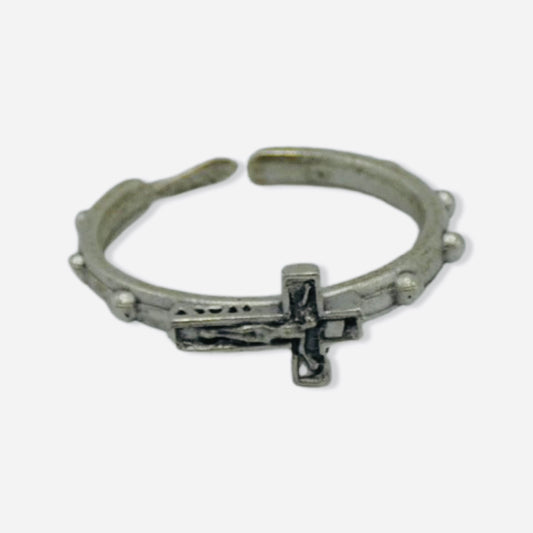 Crucifix Decade Rosary Ring