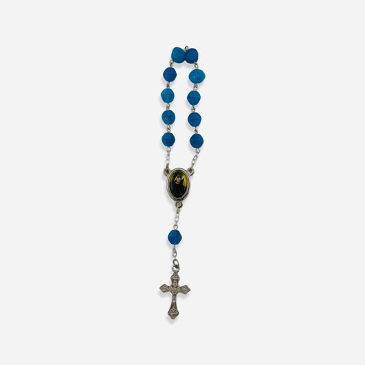 Marble St. Faustina Decade Rosary with Relic