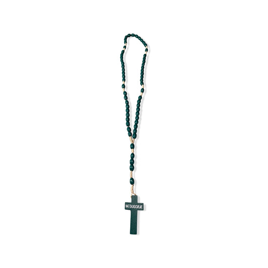 Dark Green Queen of Peace Rosary
