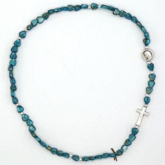 Heart Wrap-Around Rosary Bracelet of Assorted Colors