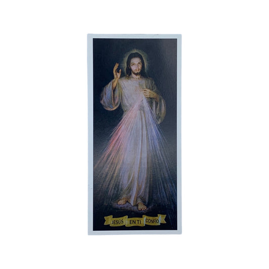 Divine Mercy Holy Card in Spanish