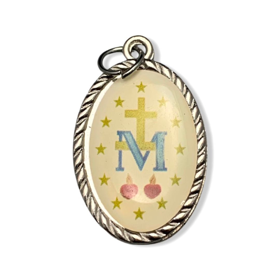Embellished Colored Miraculous Medal