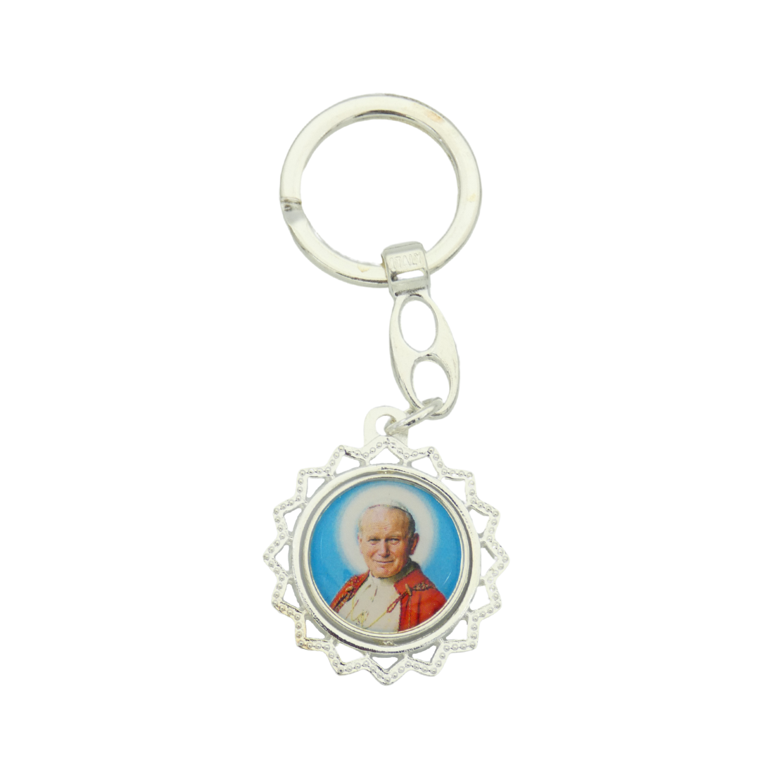 Fatima and St. John Paul II Keychain