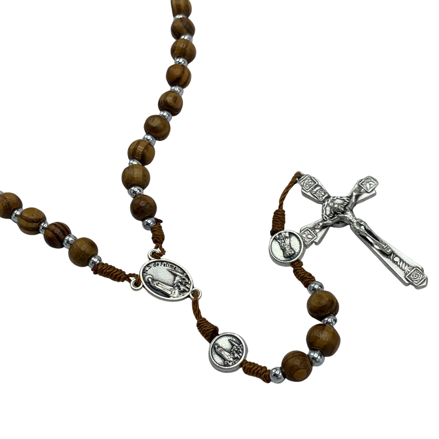 Embellished Olive Wood Fatima Rosary