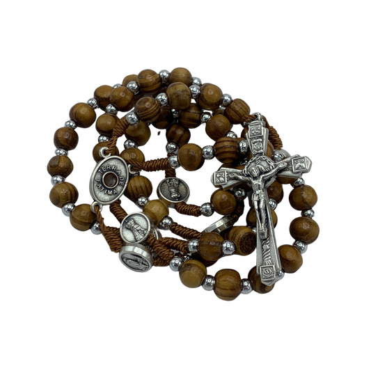 Embellished Olive Wood Fatima Rosary