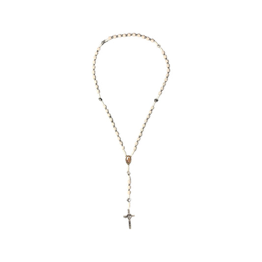 Embellished Queen of Peace Stone Rosary with St. Benedict Crucifix
