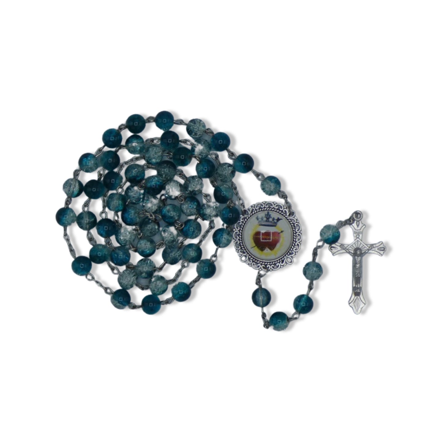 Embellished Two Hearts Rosary