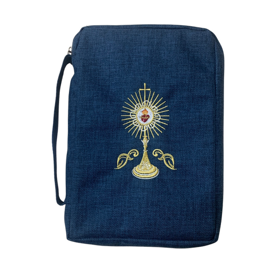 Embroidered Eucharistic Heart of Jesus Bible Cover by SCTJM