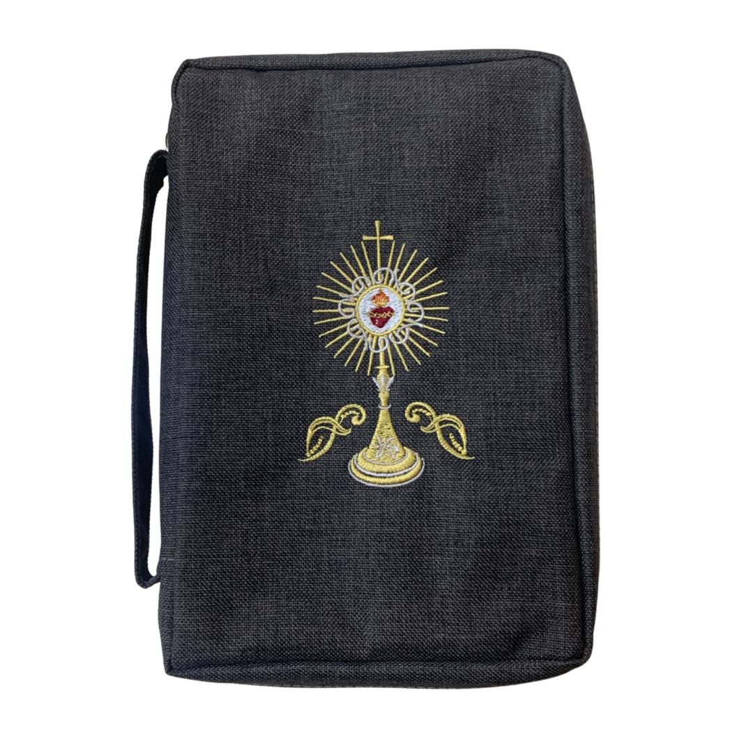 Embroidered Eucharistic Heart of Jesus Bible Cover by SCTJM