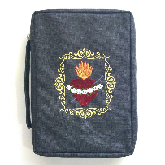 Embroidered Immaculate Heart Bible Cover by SCTJM