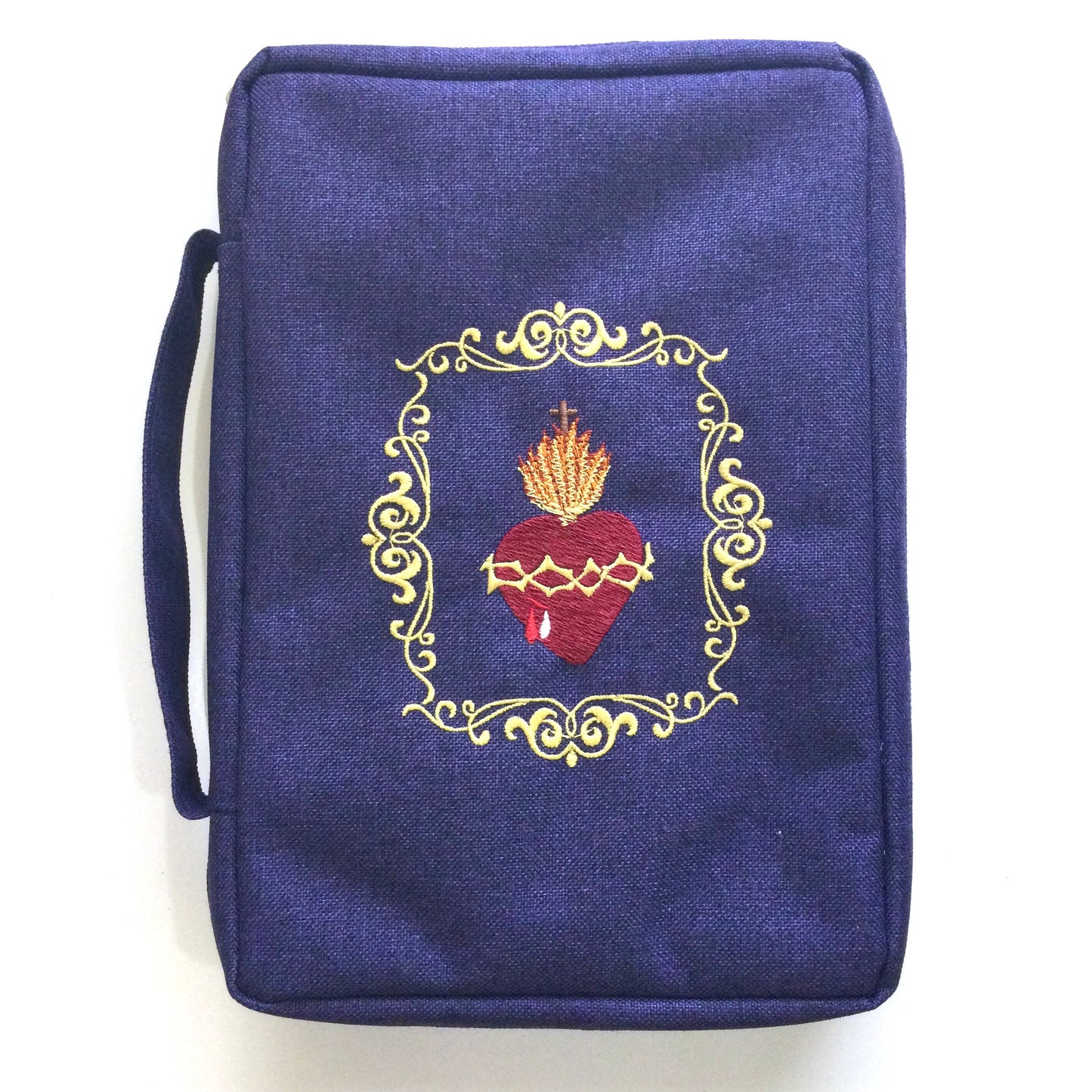 Embroidered Sacred Heart of Jesus Bible Cover by SCTJM
