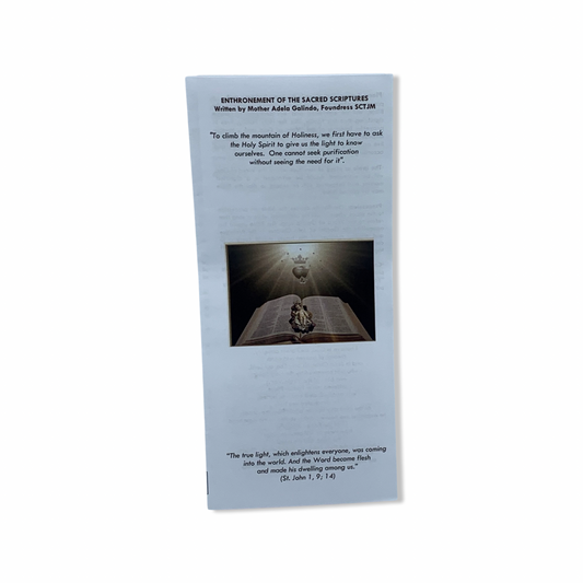 Enthronement of the Sacred Scriptures by Mother Adela, SCTJM Foundress