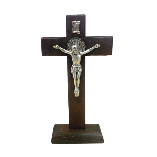 Espresso Colored St. Benedict Standing Crucifix