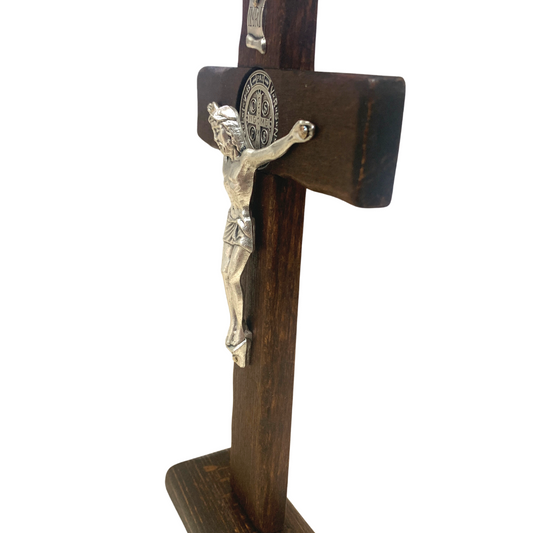 Espresso Colored St. Benedict Standing Crucifix