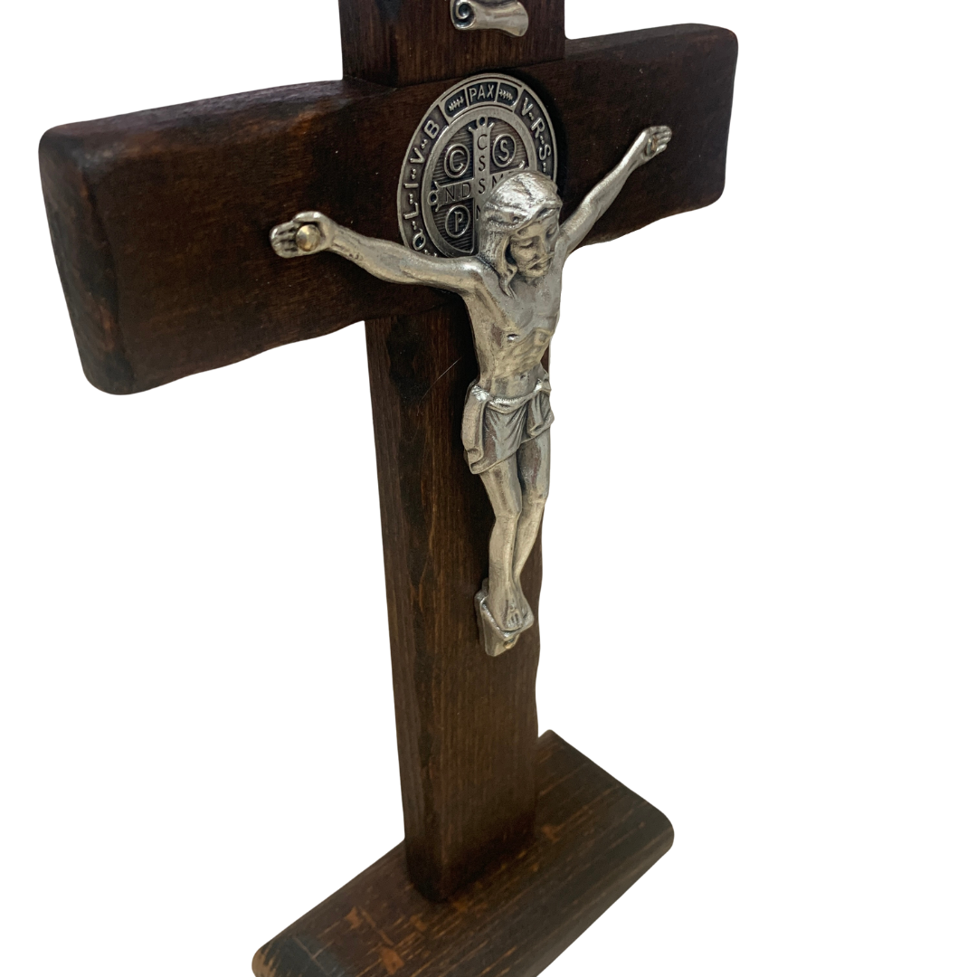 Espresso Colored St. Benedict Standing Crucifix