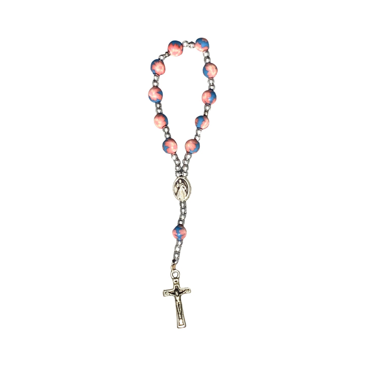 FIMO Beads Queen of Peace Decade Rosary