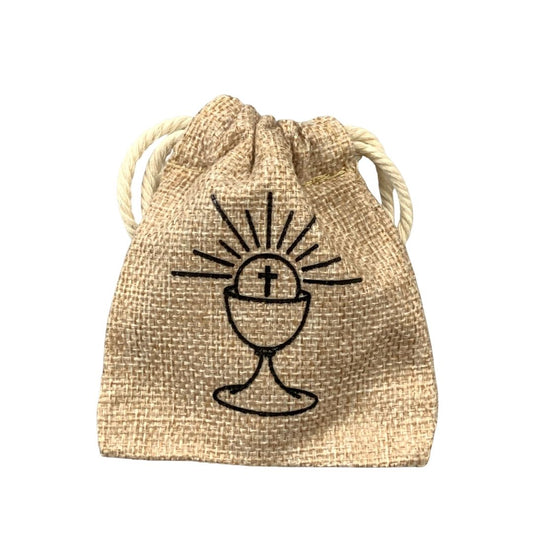 First Communion Pouch with Jerusalem Rosary