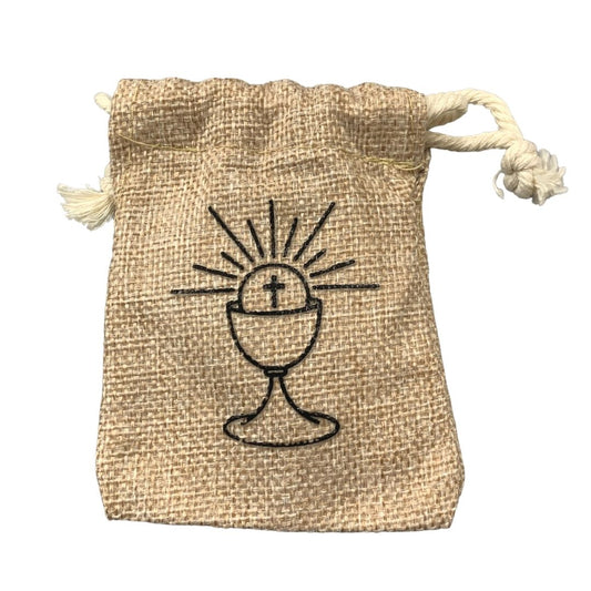 First Communion Pouch with Rosary Bracelet