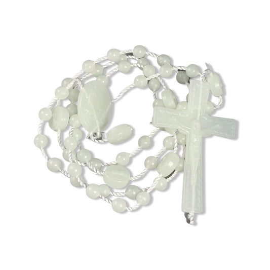 Glow in the Dark Rosary with Holy Card