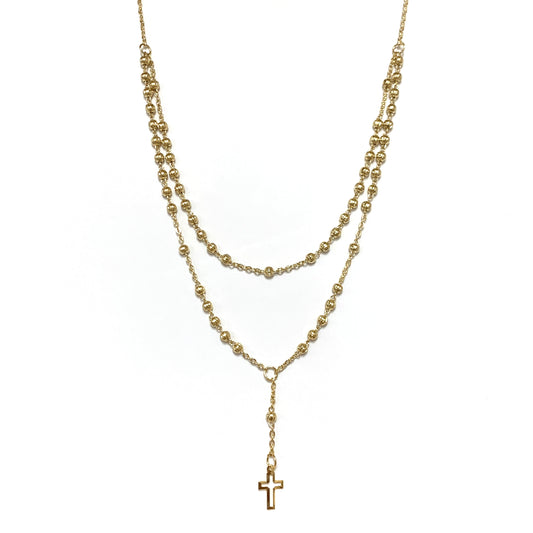 Gold Rosary Necklace