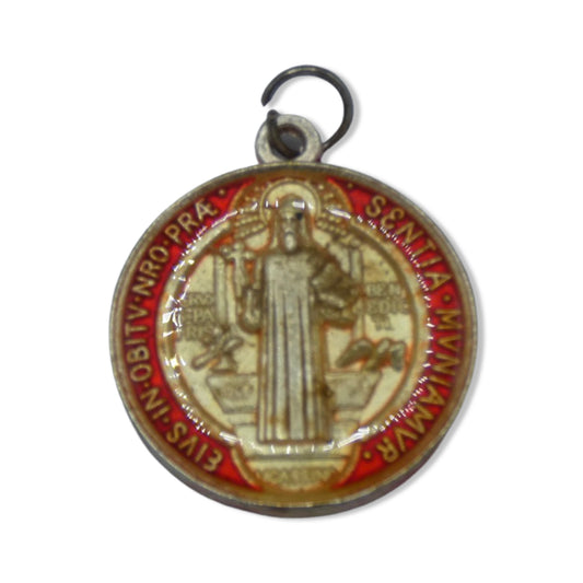 Gold and Red St. Benedict Medal