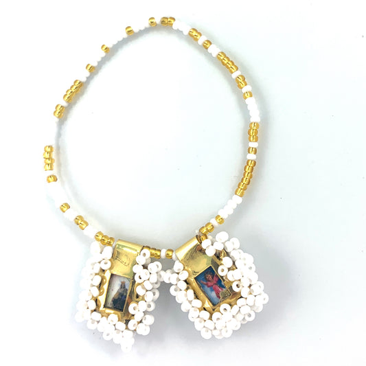 Beaded Scapular Bracelet of Assorted Colors and Images