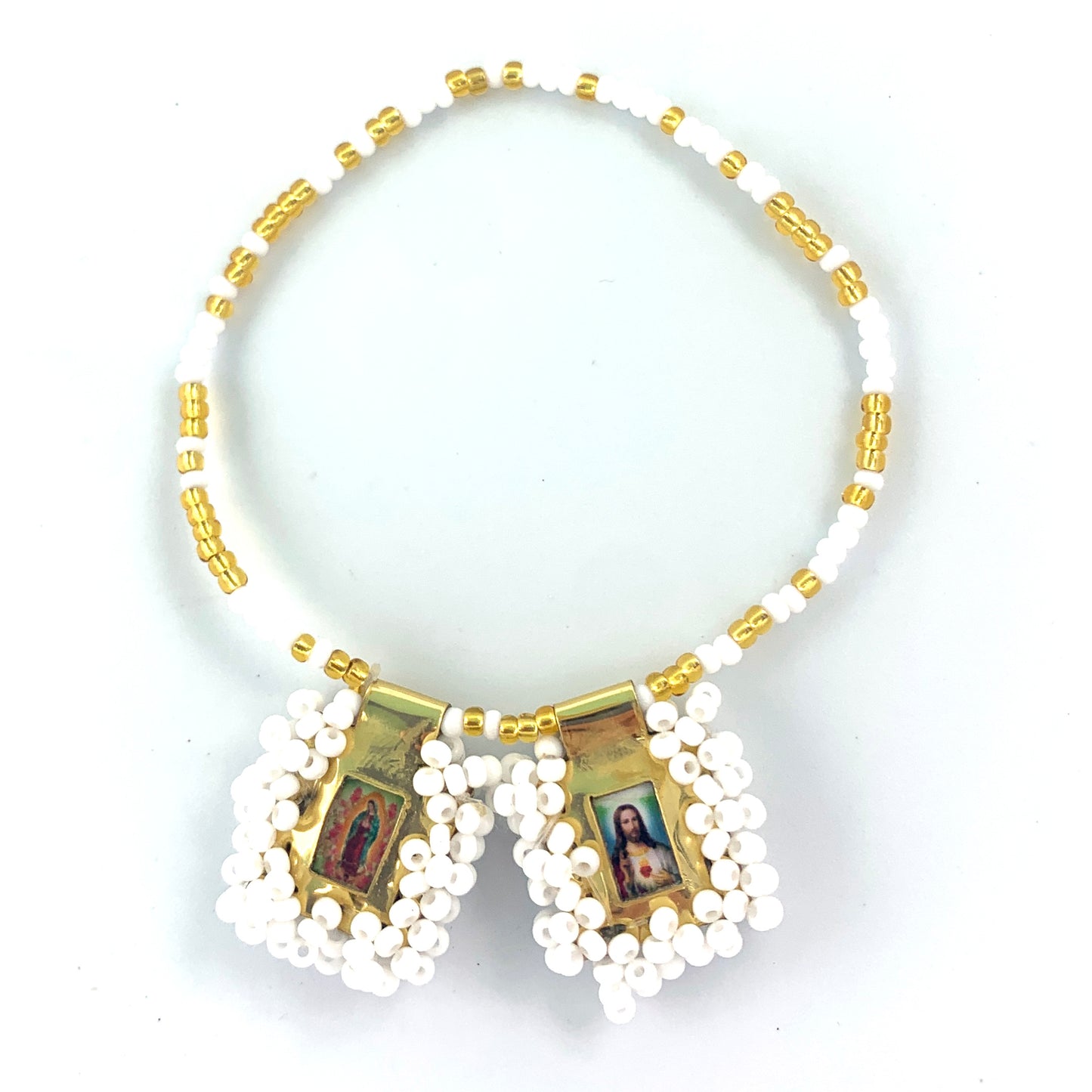 Beaded Scapular Bracelet of Assorted Colors and Images