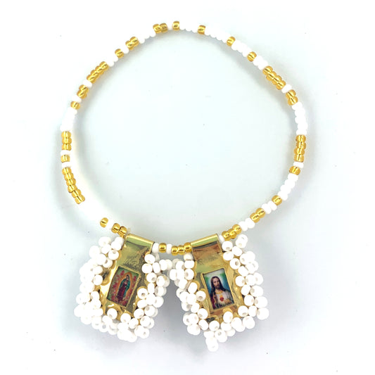 Beaded Scapular Bracelet of Assorted Colors and Images