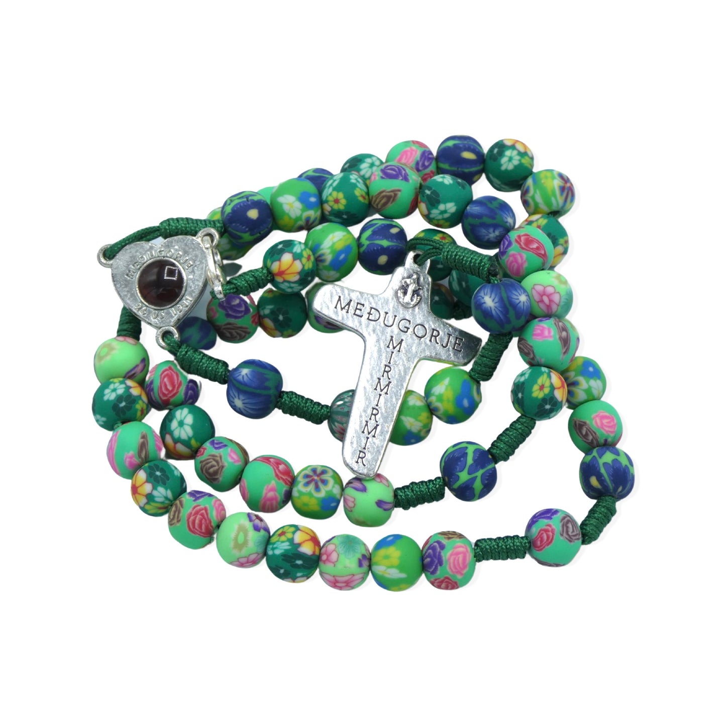 Queen of Peace FIMO Rosary of Assorted Colors Medjugorje