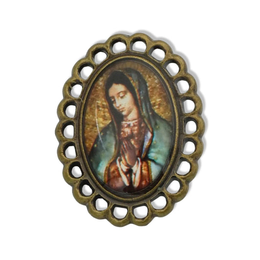 Guadalupe Pin with Ornate Border