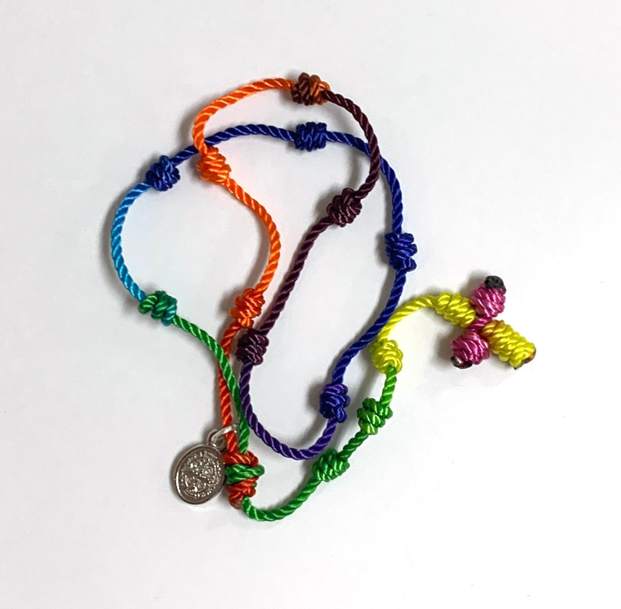 Hand-Made Decade Rosary of Assorted Colors and Medals