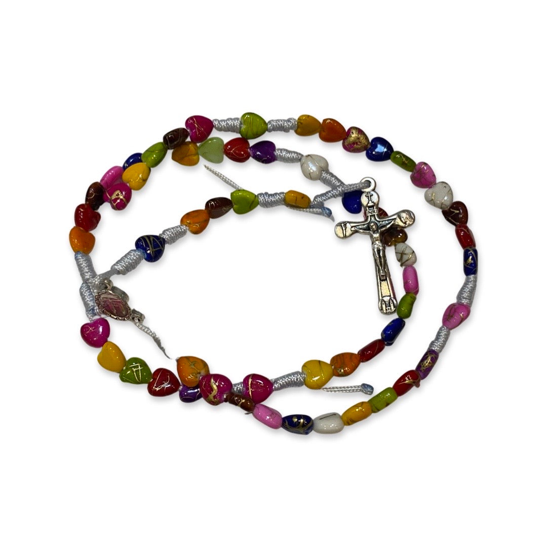 Heart Bead Rosary of Assorted Colors