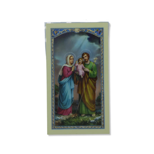 Holy Family Holy Card with Prayer