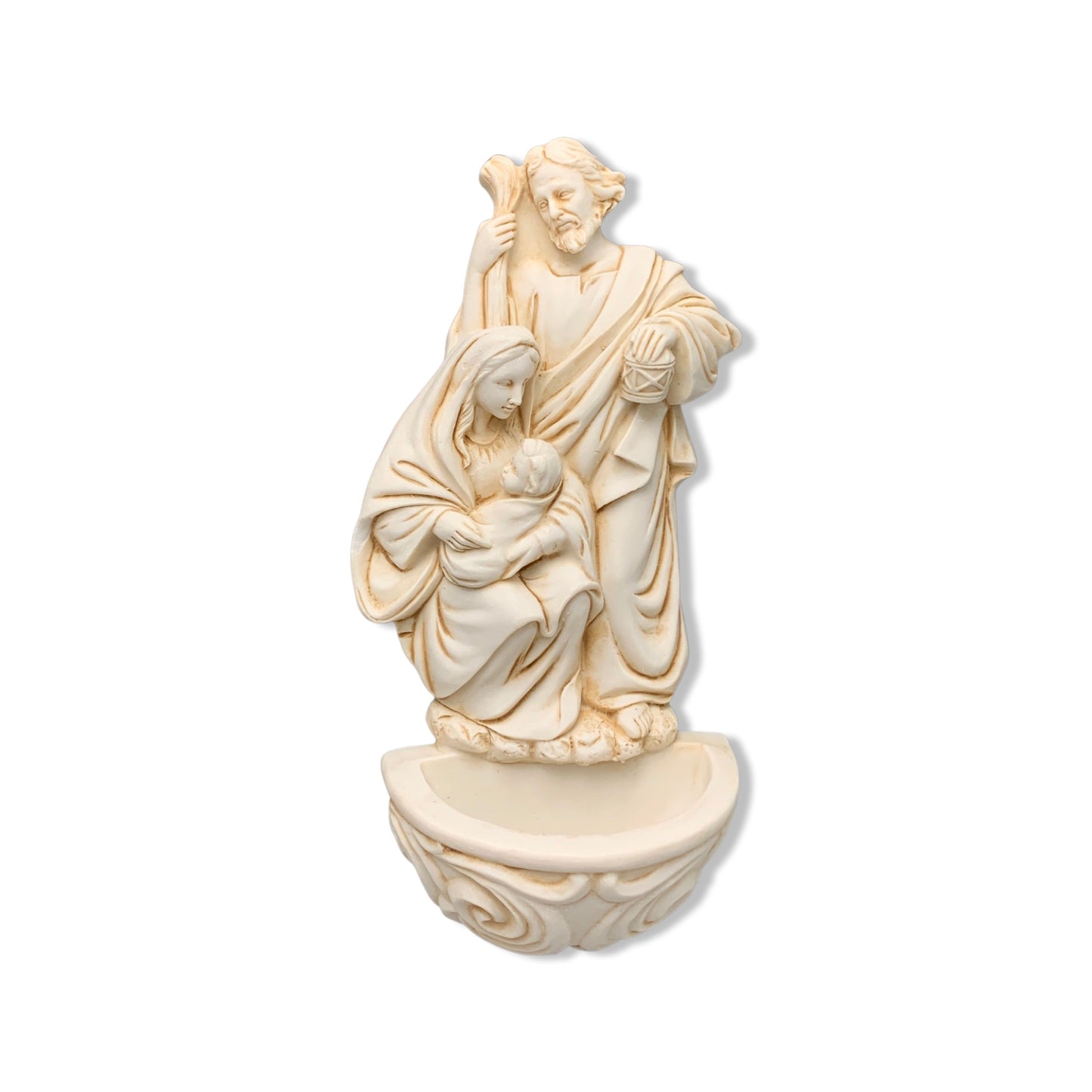 Creme Holy Family Water Font