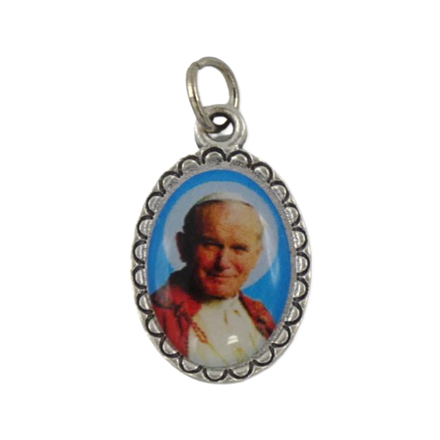 Colored St. John Paul II Medal with Relic
