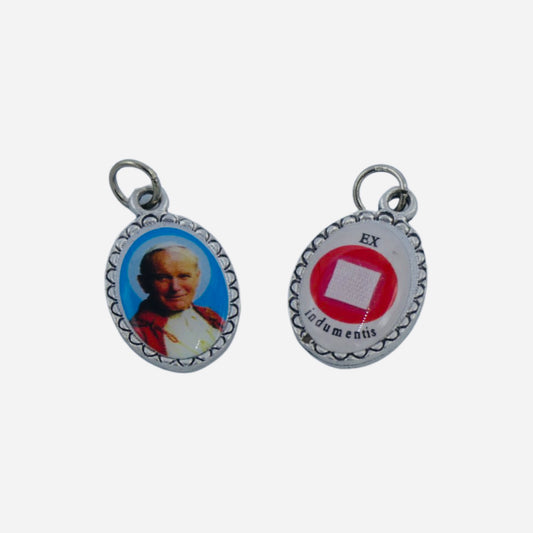Colored St. John Paul II Medal with Relic