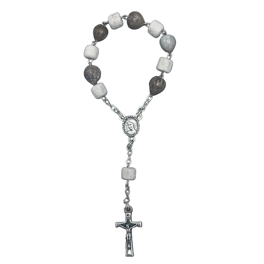 Job's Tears and Stone Decade Rosary with Chain