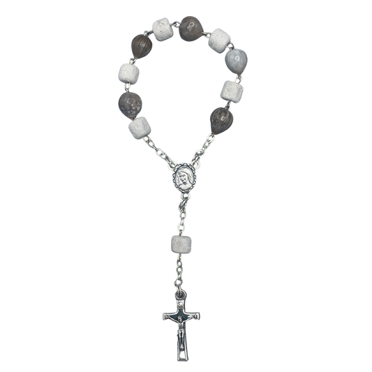 Job's Tears and Stone Decade Rosary with Chain