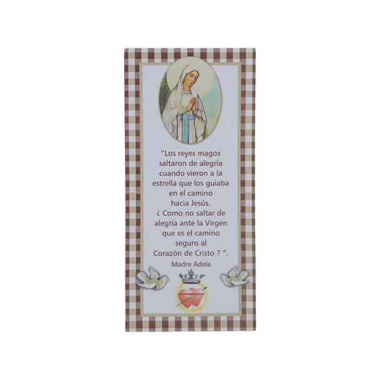 "La Alegria que viene de Jesus" Prayer Card by Mother Adela, SCTJM Foundress