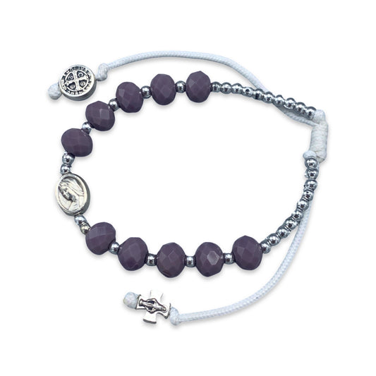 Queen of Peace Opaque Decade Rosary Bracelet of Assorted Colors