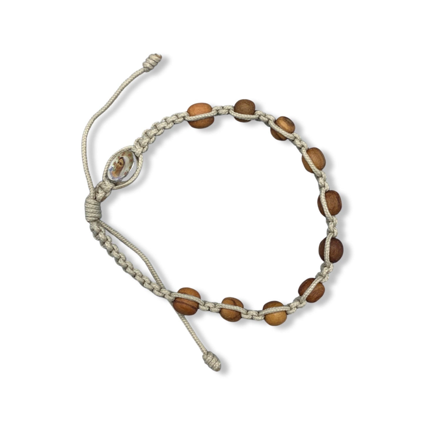 Wood Decade Rosary Bracelet