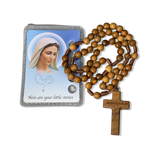 Light Brown Queen of Peace Rosary